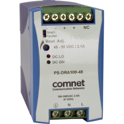 Example of Industrial DIN Rail Mounting 100 Watt @ 48 Volt Power Supply