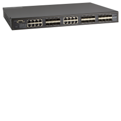 Example of Environmentally Hardened Managed Ethernet Switch with (8) 100/1000Base-FX & (16) 100/1000Base-X SFP Combo Ports