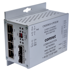 Example of 10/100/1000 Mbps Intelligent Media Converter with Optional PoE+