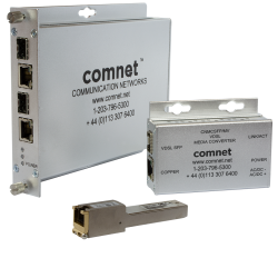 Example of 10/100/1000 Mbps Ethernet to VDSL2 Media Converters
