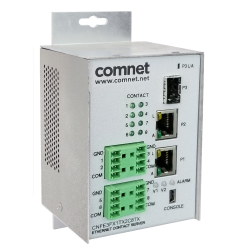 Example of Industrially Hardened 10/100 Mbps 3 Port Intelligent Ethernet Switch With Integrated Contact Closure Server