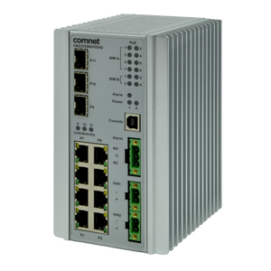 a ComNet Managed Layer 2+ PoE Ethernet Switch