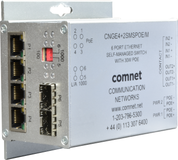 Example of 10/100/1000 Mbps Intelligent Redundant Ring Gigabit Switch With Optional PoE+