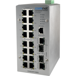 Example of Managed Ethernet Switch with (16) 10/100TX + (2) Configurable 10/100/1000TX / 100/1000FX Ports