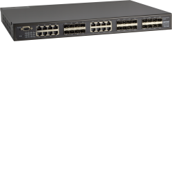 Example of Environmentally Hardened Managed Ethernet Switch with (8) 100/1000Base-FX and (16) Gigabit Combo Ports