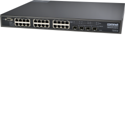 Example of 24 × 10/100/1000 BASE-TX + 4 × 1000BASE-FX with Power over Ethernet (PoE)