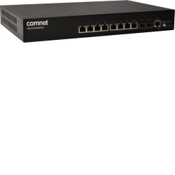 Example of Commercial Grade Managed Layer2 Ethernet Switch with 8 × 10/100/1000Base-TX Ports with IEEE802.3at PoE + 2 × 1000Base-FX SFP Ports