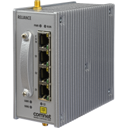 Example of Small Form Factor Substation-Rated Secure Ethernet Layer 3 Router/Gateway with Optional 2G/3G/4G LTE Cellular Radio Link, and 100/1000 Mbps SFP Uplink Port