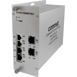 Example of 10/100TX Drop/Insert/Repeat 4TX/2EX Self-Managed Switch with PoE+