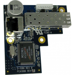 Example of 10/100 Mbps Ethernet 2 port in-dome media converter 1 Channel: Electrical to SFP* Optical