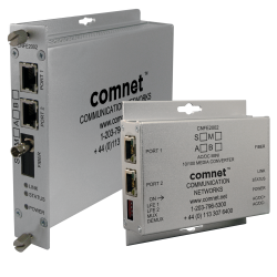 Example of 2 Channel 10/100 Mbps Ethernet Electrical To Optical Media Converter With Optional Power Over Ethernet (PoE+)