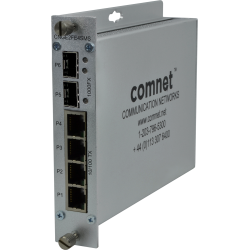 Example of 10/100/1000TX Drop/Insert/Repeat Gigabit Uplink Switch with Optional PoE+