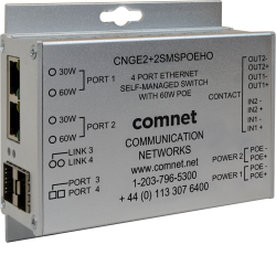 Example of 10/100/1000 Mbps Intelligent Redundant Ring Gigabit Switch with Optional PoE+