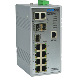 Example of Environmentally Hardened Managed Ethernet Switch with (7) 10/100TX + (3) configurable 10/100/1000TX / 100/1000FX Ports