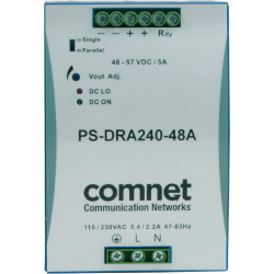 Example of Industrial DIN Rail Mounting 240 Watt @ 48 Volt Power Supply
